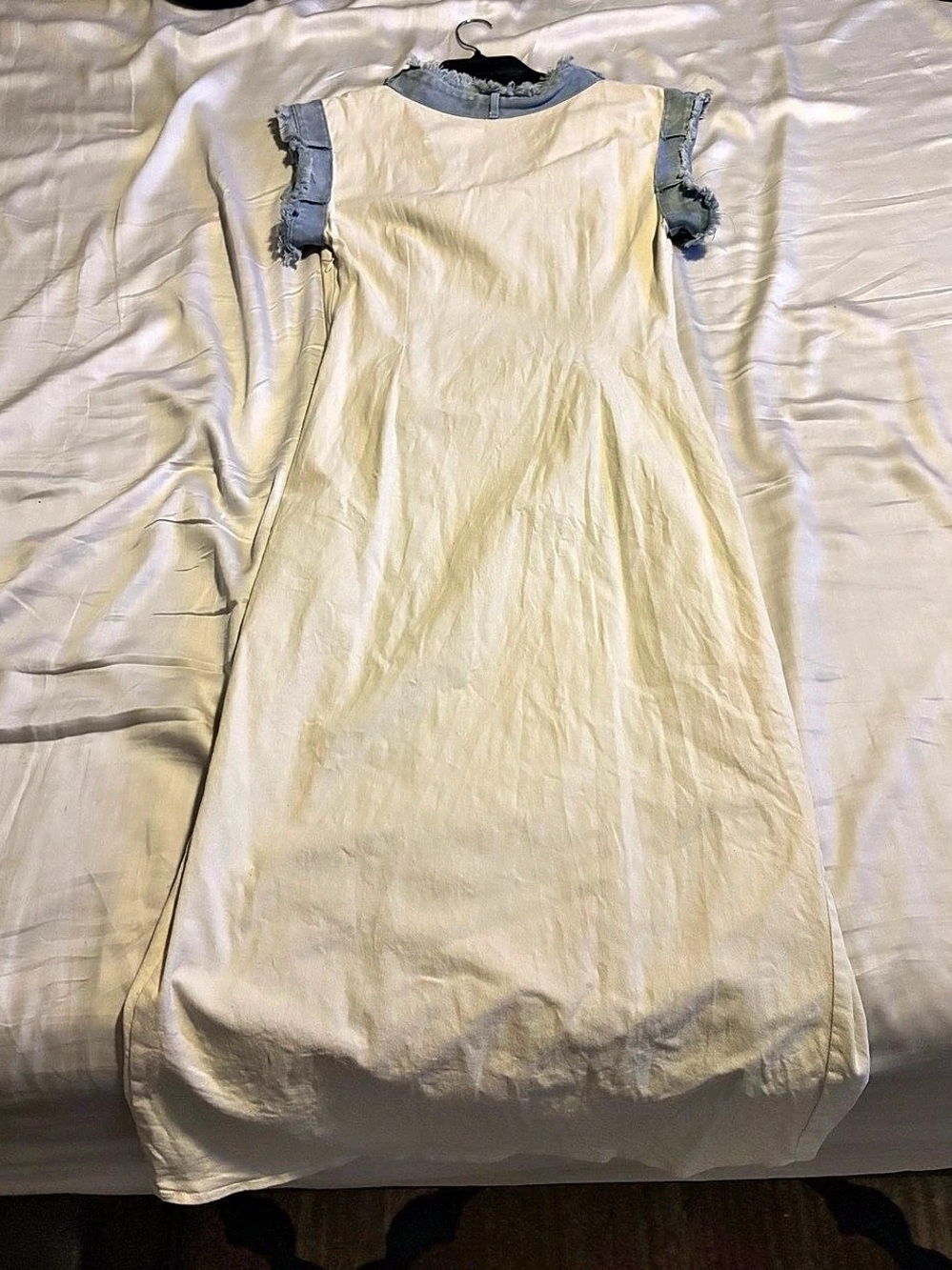 Yellow & Blue Distressed Panel Mini Dress - Picture 2 of 2